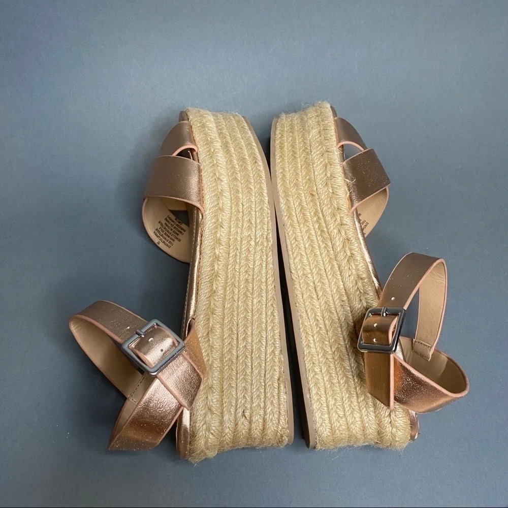 Express Rose Gold Platform Espadrilles Size 10​​​​​​​​​​​​​​​​​​​​​​